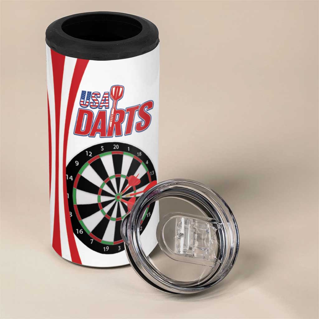 Custom United States Darts 4 in 1 Can Cooler Tumbler USA Go Champions
