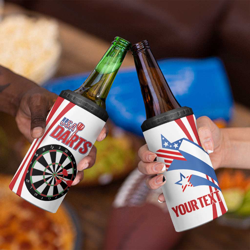Custom United States Darts 4 in 1 Can Cooler Tumbler USA Go Champions
