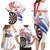 Custom United States Darts Family Matching Long Sleeve Bodycon Dress and Hawaiian Shirt USA Go Champions