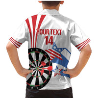 Custom United States Darts Family Matching Mermaid Dress and Hawaiian Shirt USA Go Champions