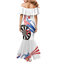 Custom United States Darts Family Matching Mermaid Dress and Hawaiian Shirt USA Go Champions