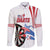 Custom United States Darts Family Matching Off The Shoulder Long Sleeve Dress and Hawaiian Shirt USA Go Champions