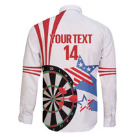 Custom United States Darts Family Matching Off The Shoulder Long Sleeve Dress and Hawaiian Shirt USA Go Champions