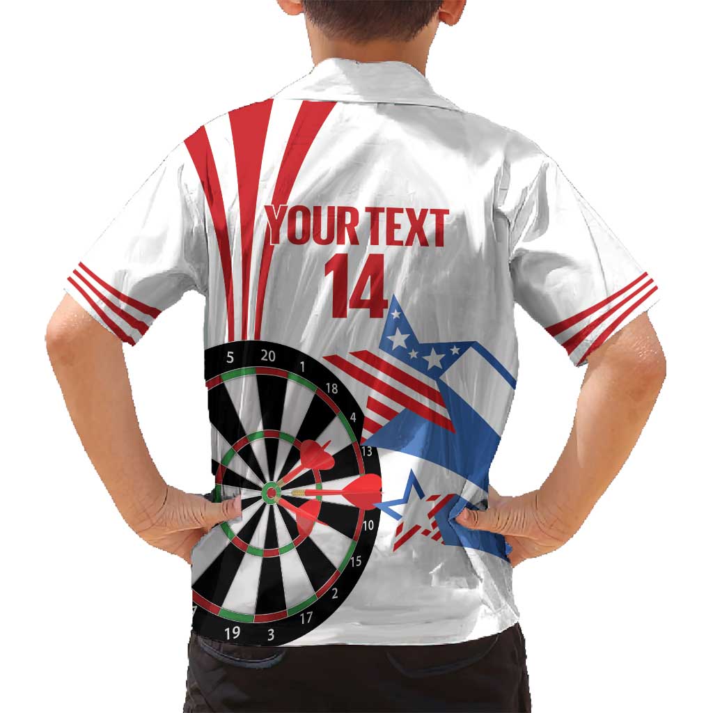 Custom United States Darts Family Matching Off Shoulder Maxi Dress and Hawaiian Shirt USA Go Champions