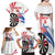 Custom United States Darts Family Matching Off Shoulder Maxi Dress and Hawaiian Shirt USA Go Champions
