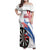 Custom United States Darts Family Matching Off Shoulder Maxi Dress and Hawaiian Shirt USA Go Champions