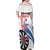 Custom United States Darts Family Matching Off Shoulder Maxi Dress and Hawaiian Shirt USA Go Champions