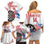 Custom United States Darts Family Matching Off Shoulder Short Dress and Hawaiian Shirt USA Go Champions