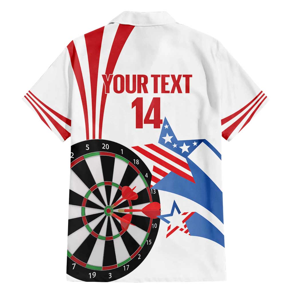 Custom United States Darts Family Matching Off Shoulder Short Dress and Hawaiian Shirt USA Go Champions