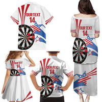 Custom United States Darts Family Matching Puletasi and Hawaiian Shirt USA Go Champions