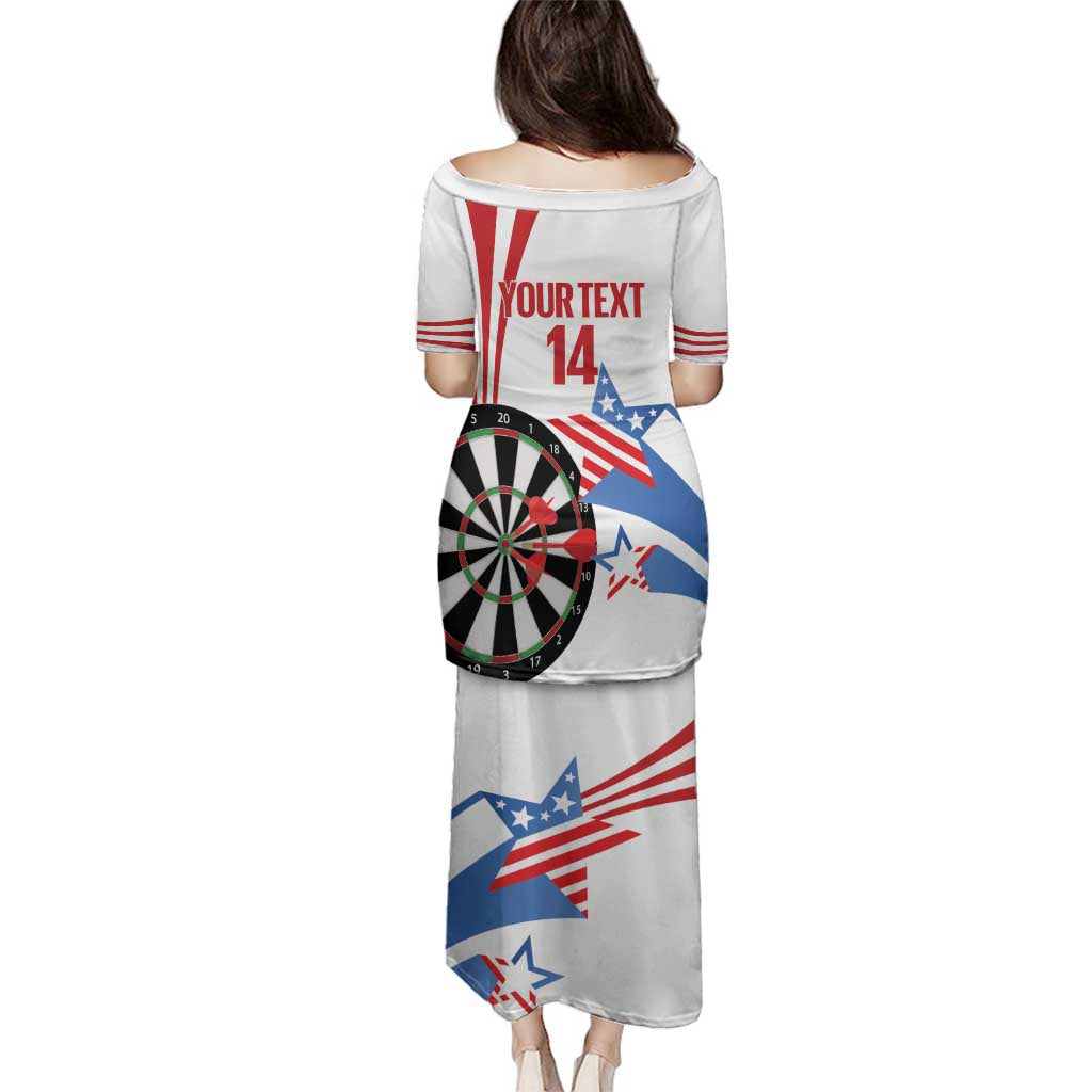 Custom United States Darts Family Matching Puletasi and Hawaiian Shirt USA Go Champions