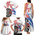 Custom United States Darts Family Matching Tank Maxi Dress and Hawaiian Shirt USA Go Champions