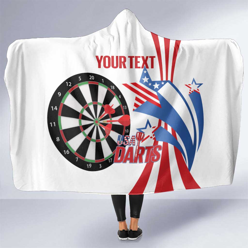 Custom United States Darts Hooded Blanket USA Go Champions