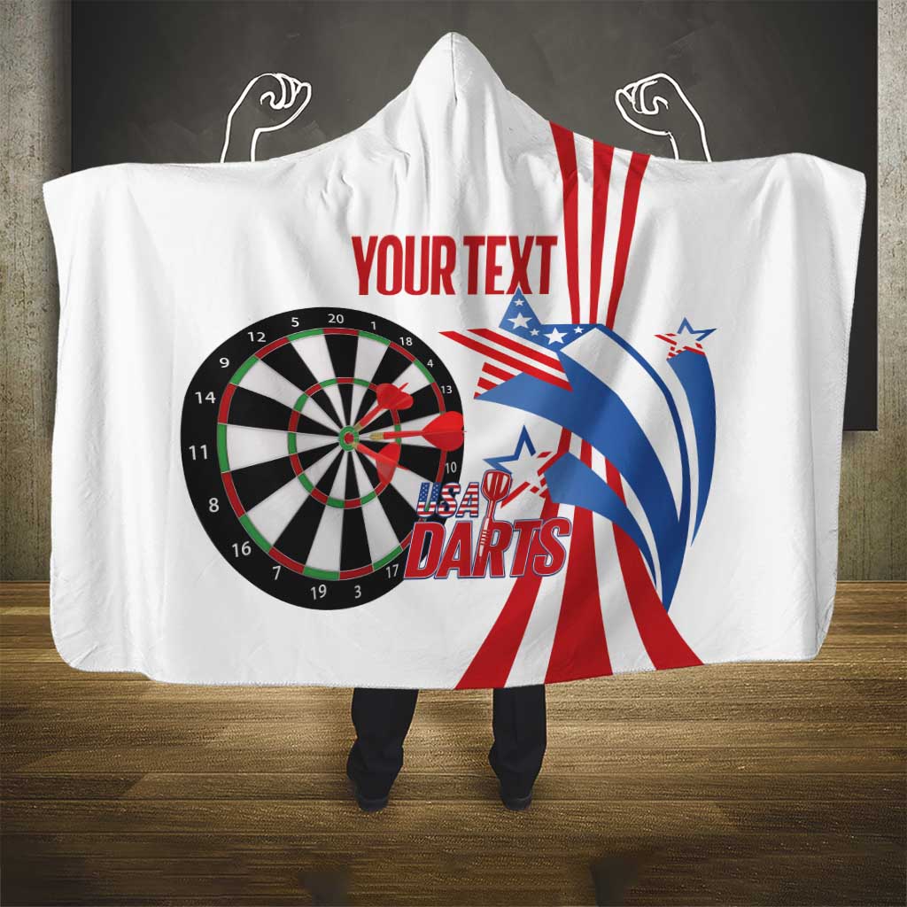 Custom United States Darts Hooded Blanket USA Go Champions