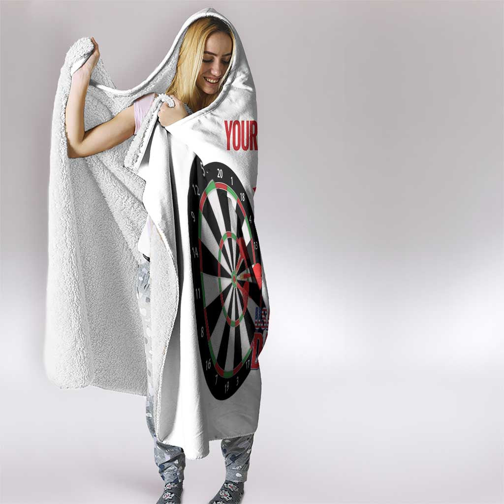 Custom United States Darts Hooded Blanket USA Go Champions
