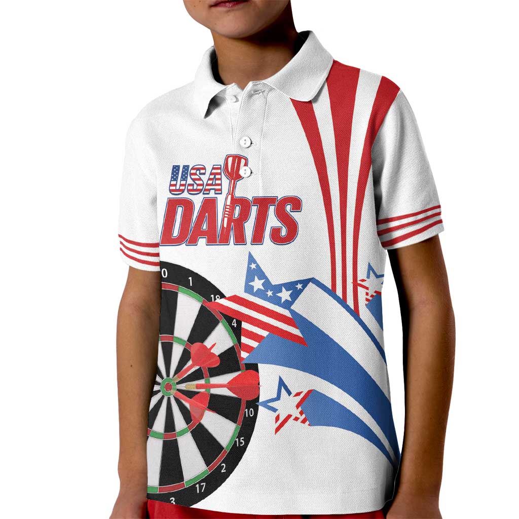 Custom United States Darts Kid Polo Shirt USA Go Champions