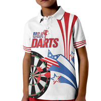 Custom United States Darts Kid Polo Shirt USA Go Champions