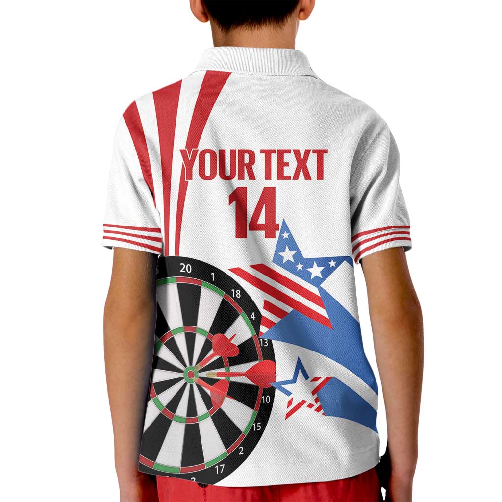 Custom United States Darts Kid Polo Shirt USA Go Champions