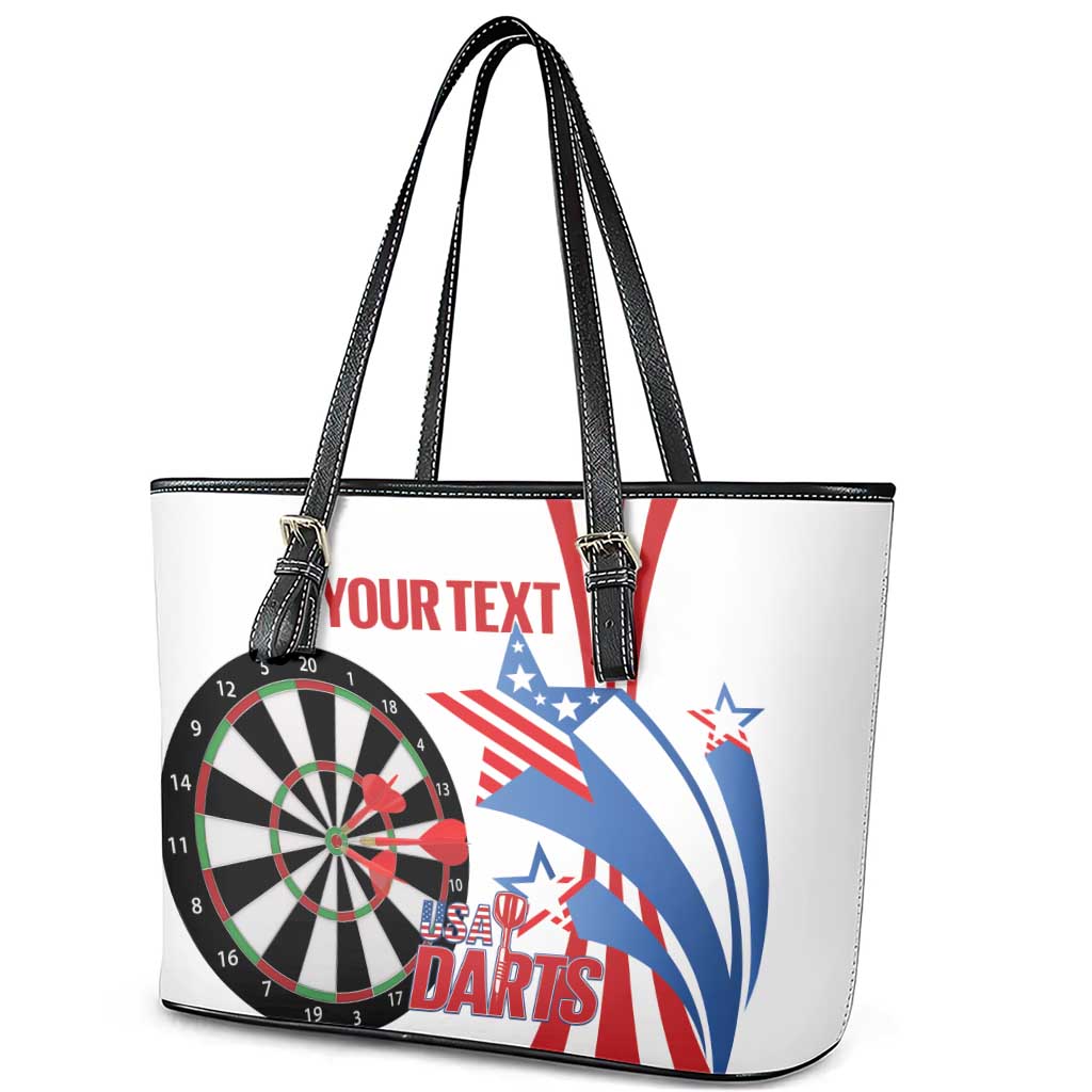 Custom United States Darts Leather Tote Bag USA Go Champions