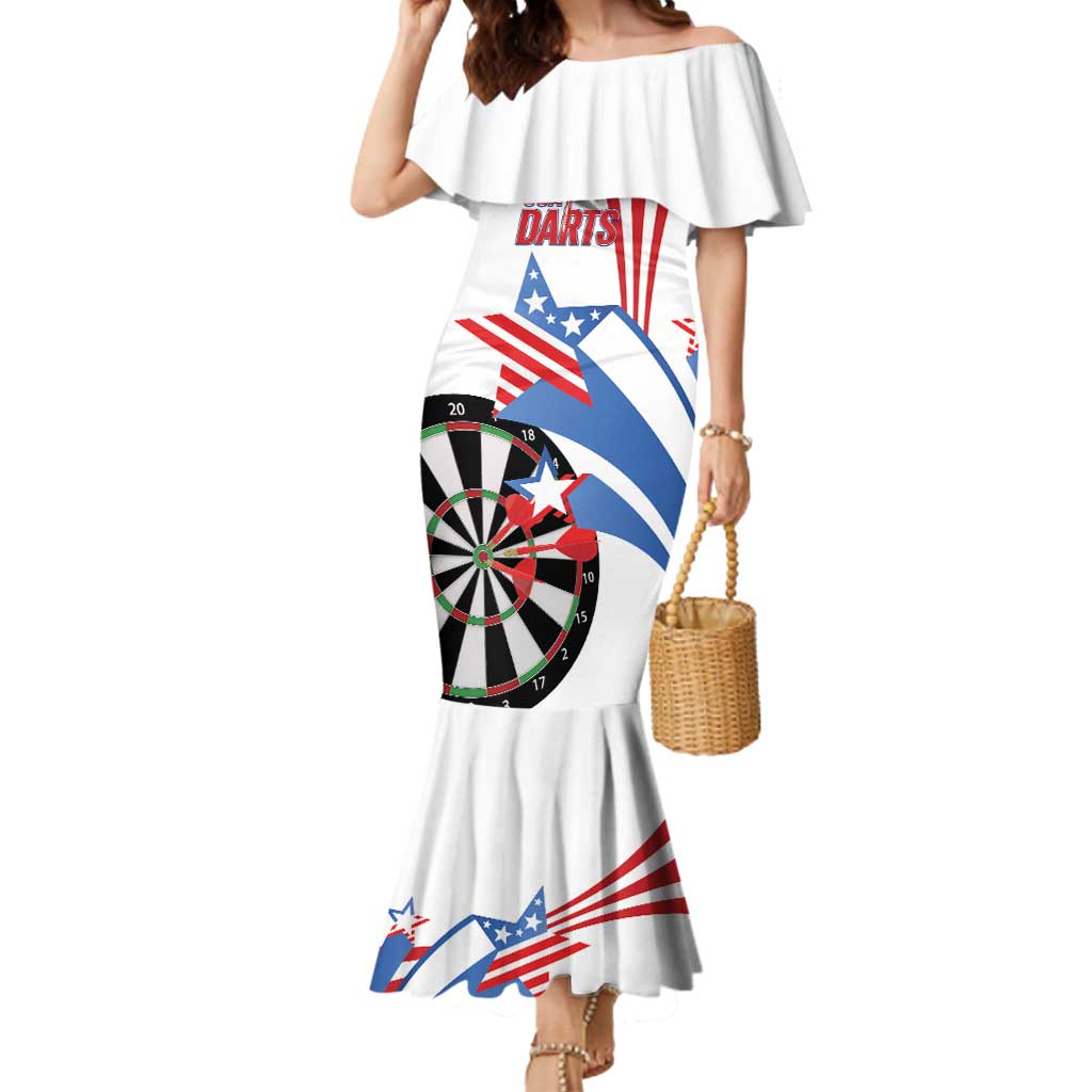 Custom United States Darts Mermaid Dress USA Go Champions