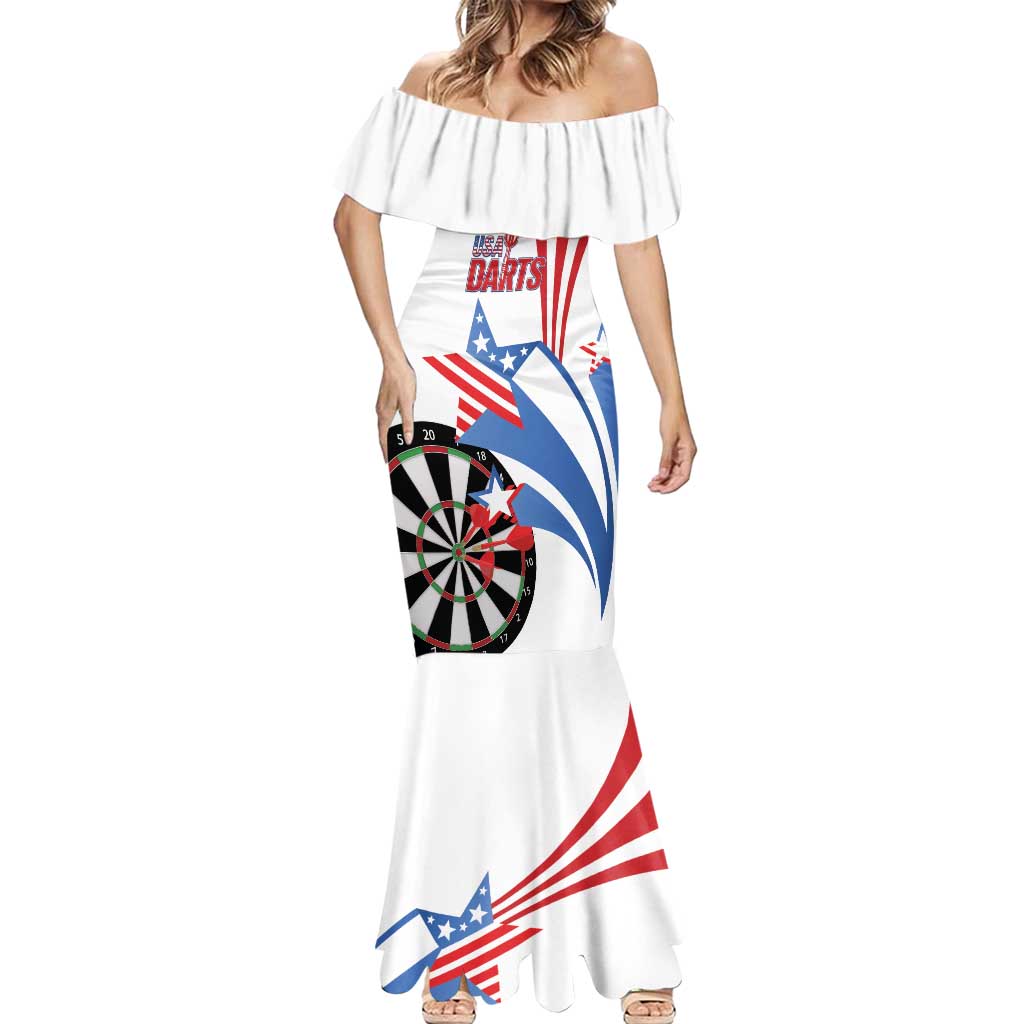 Custom United States Darts Mermaid Dress USA Go Champions