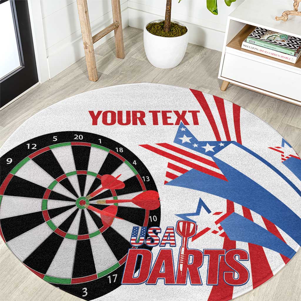 Custom United States Darts Round Carpet USA Go Champions