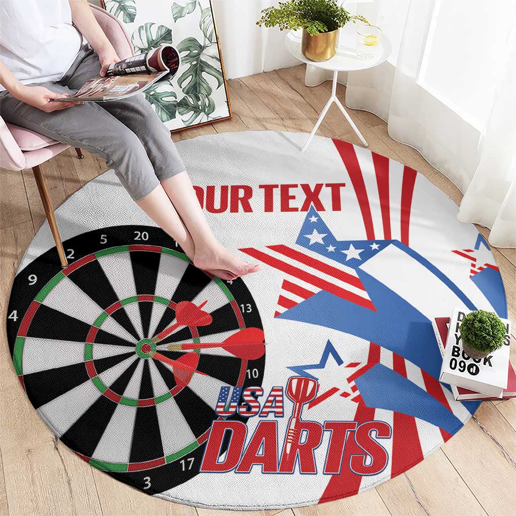 Custom United States Darts Round Carpet USA Go Champions