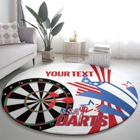 Custom United States Darts Round Carpet USA Go Champions