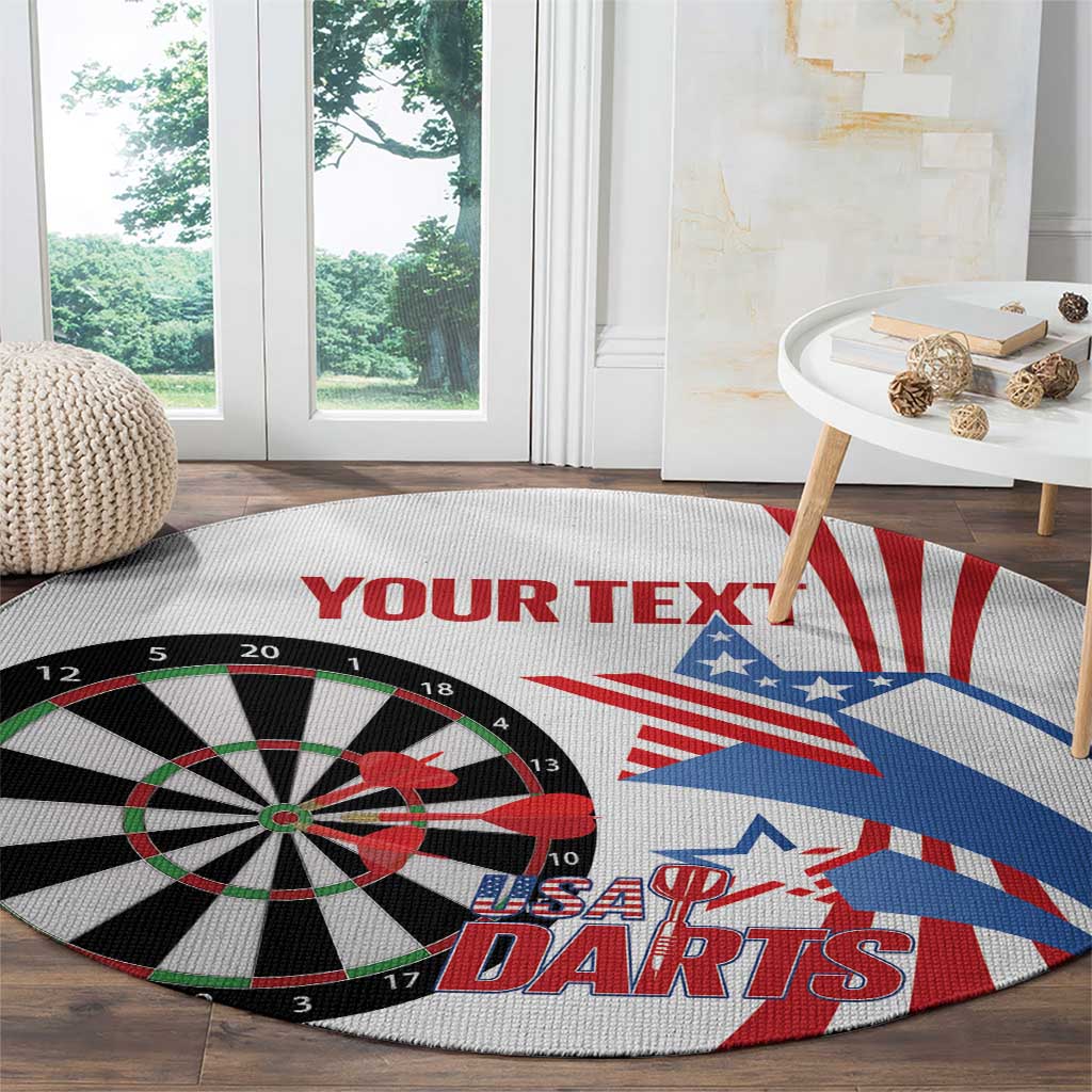 Custom United States Darts Round Carpet USA Go Champions