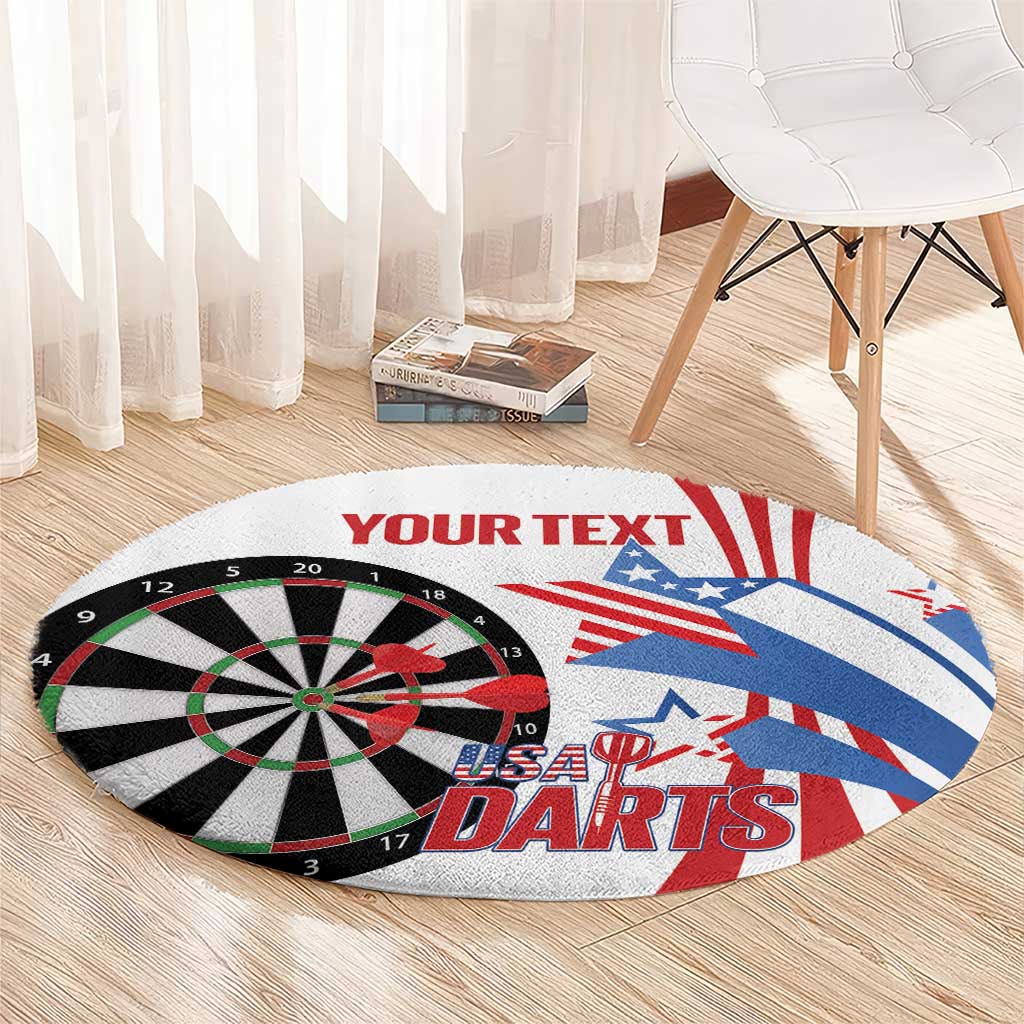 Custom United States Darts Round Carpet USA Go Champions