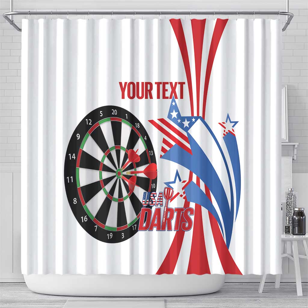 Custom United States Darts Shower Curtain USA Go Champions
