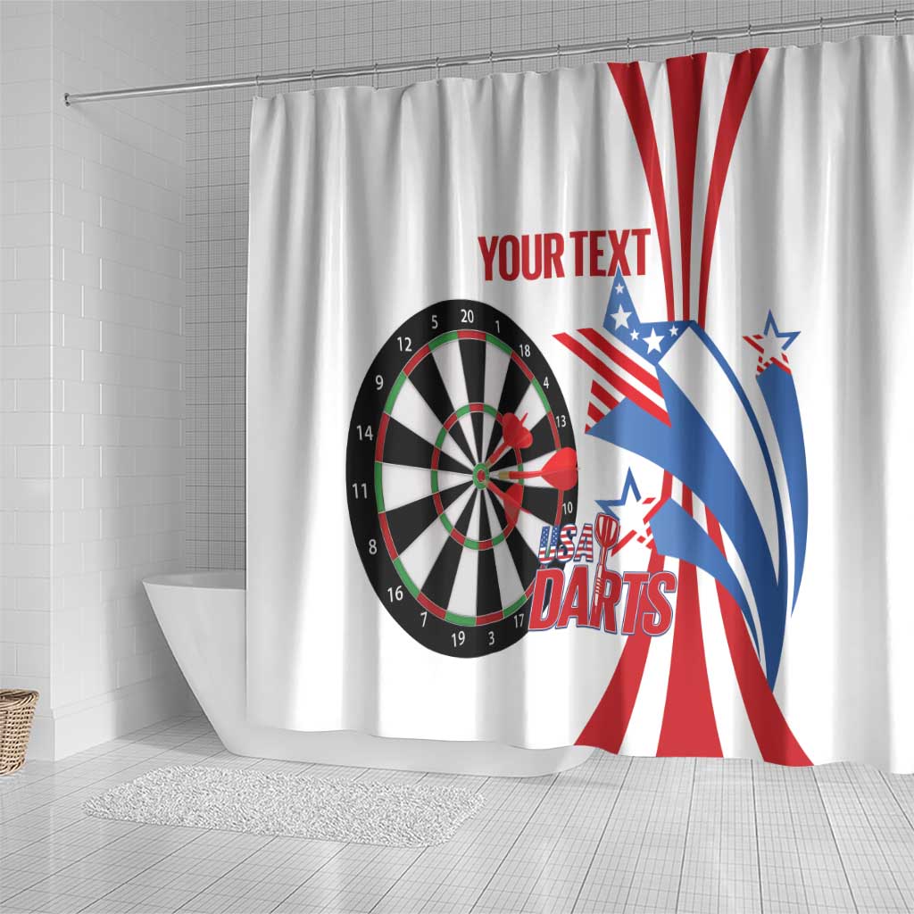 Custom United States Darts Shower Curtain USA Go Champions
