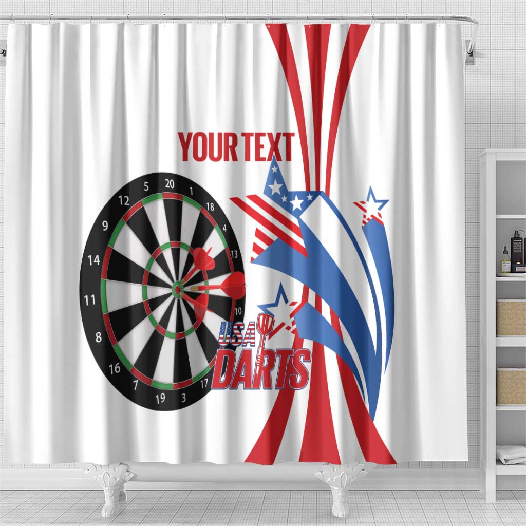 Custom United States Darts Shower Curtain USA Go Champions