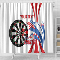 Custom United States Darts Shower Curtain USA Go Champions