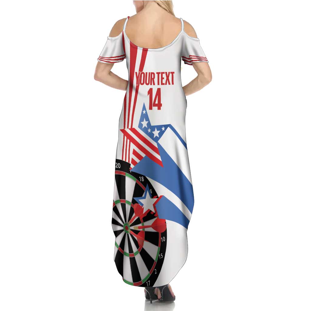 Custom United States Darts Summer Maxi Dress USA Go Champions