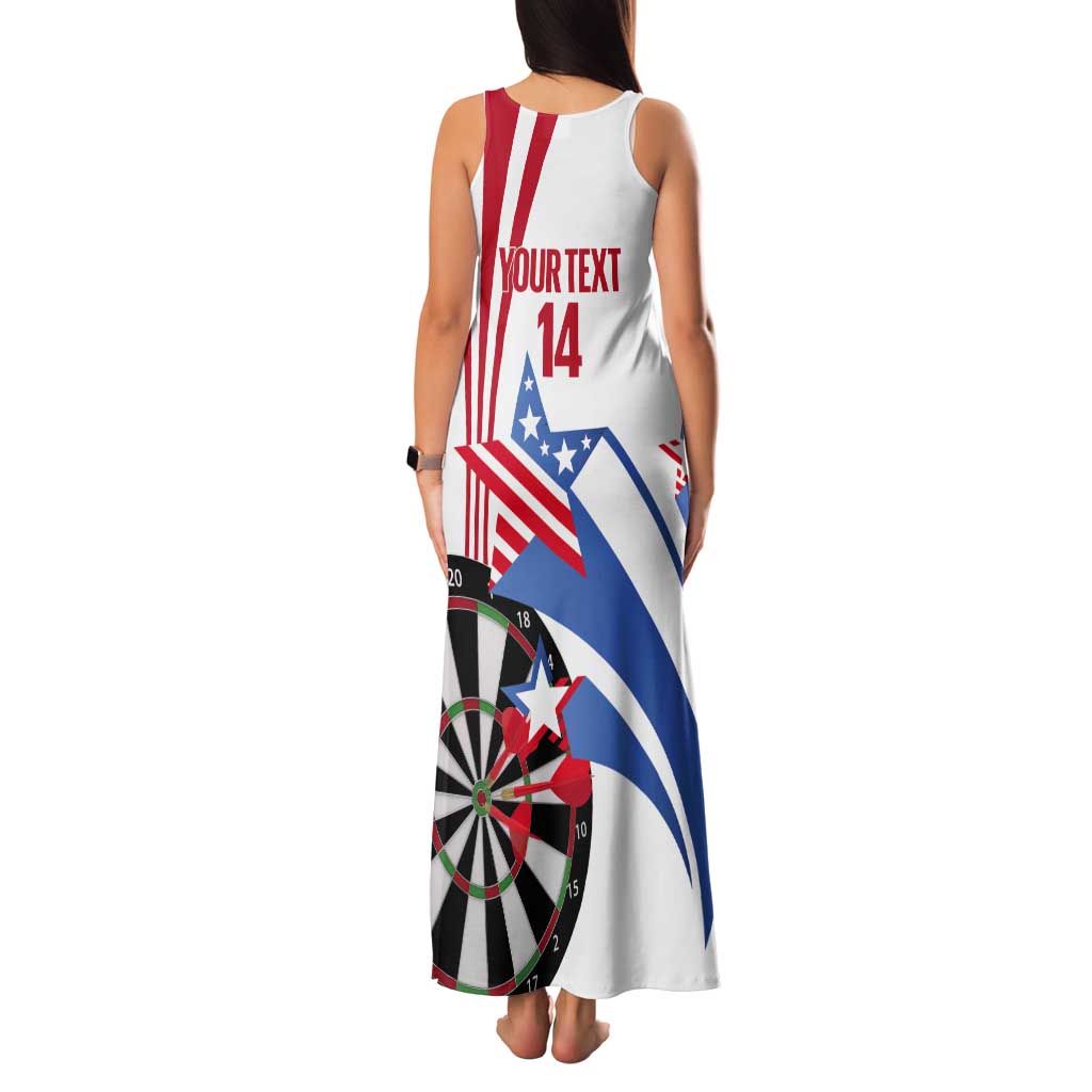 Custom United States Darts Tank Maxi Dress USA Go Champions