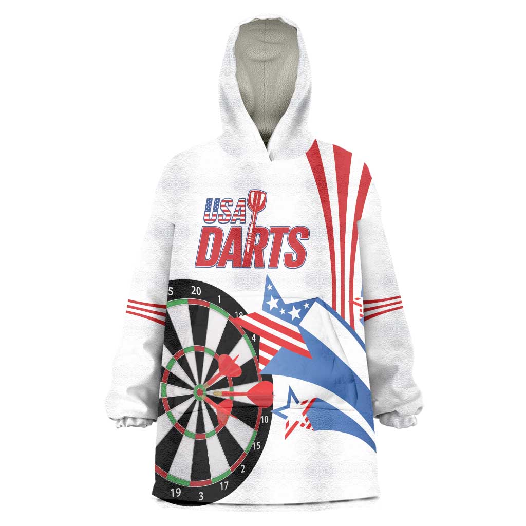 Custom United States Darts Wearable Blanket Hoodie USA Go Champions