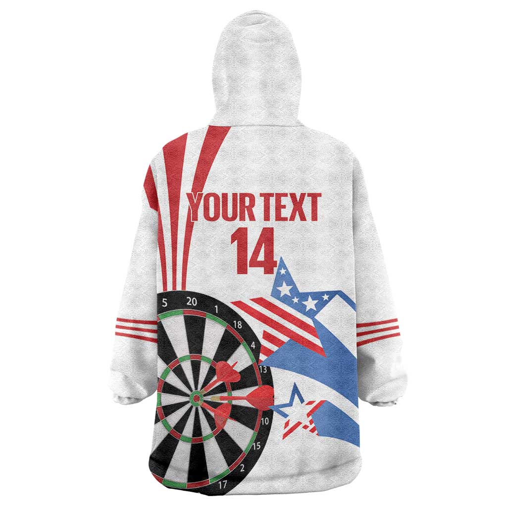 Custom United States Darts Wearable Blanket Hoodie USA Go Champions