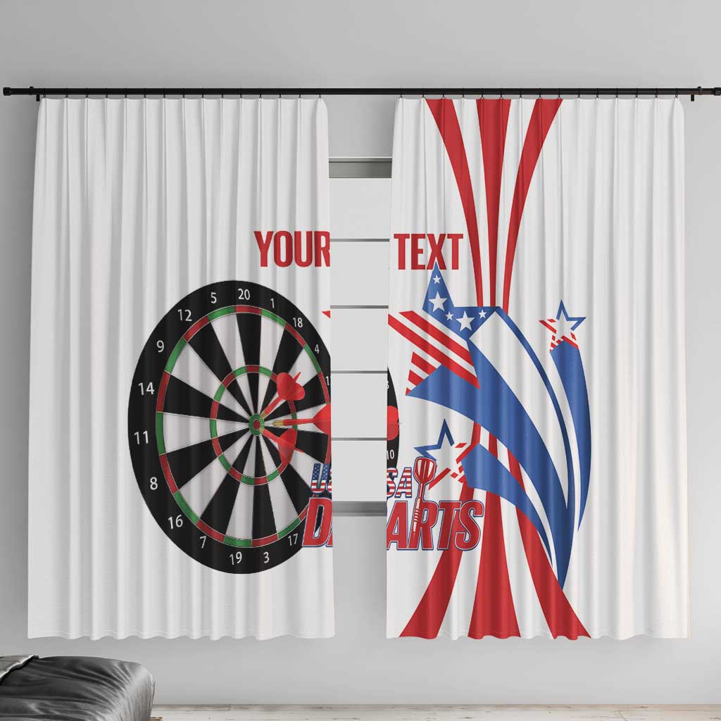 Custom United States Darts Window Curtain USA Go Champions