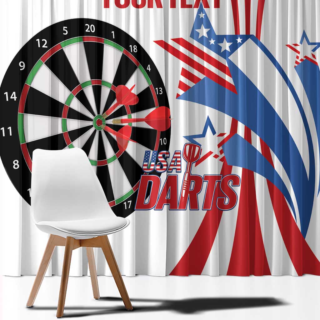 Custom United States Darts Window Curtain USA Go Champions