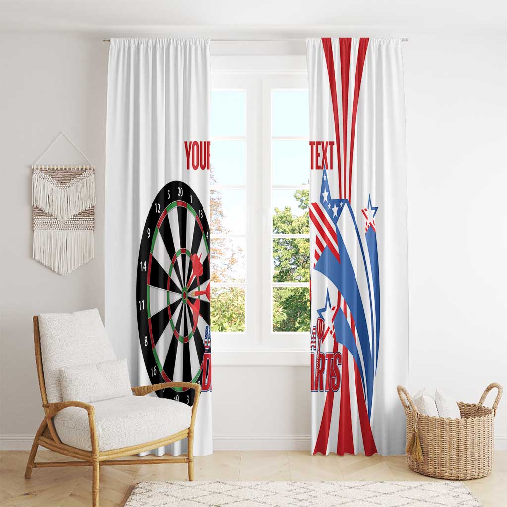 Custom United States Darts Window Curtain USA Go Champions