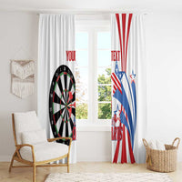 Custom United States Darts Window Curtain USA Go Champions