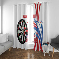 Custom United States Darts Window Curtain USA Go Champions