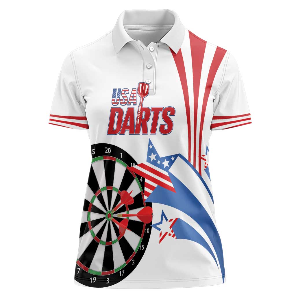 Custom United States Darts Women Polo Shirt USA Go Champions