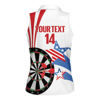Custom United States Darts Women Sleeveless Polo Shirt USA Go Champions