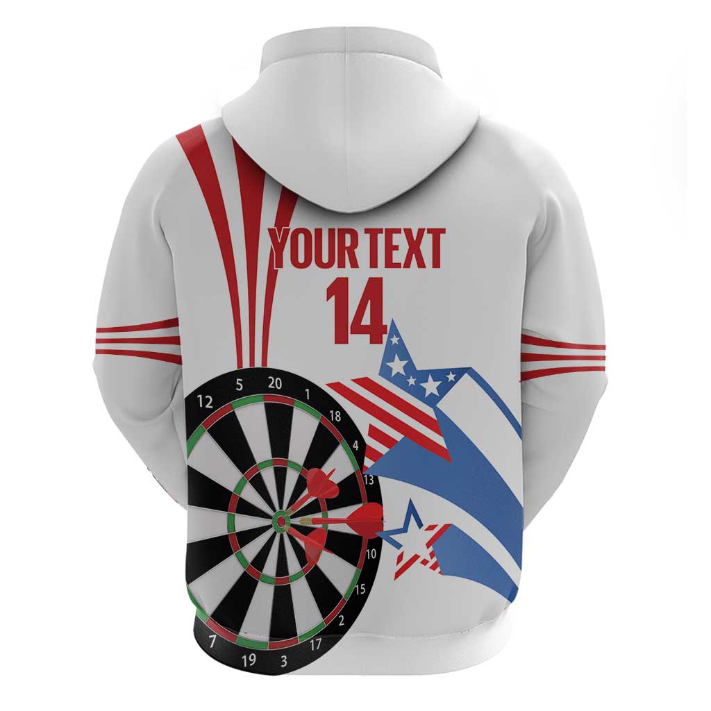 Custom United States Darts Zip Hoodie USA Go Champions