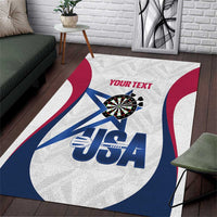 Custom United States Darts Area Rug Come On USA Curve Style