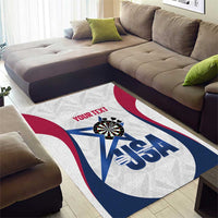 Custom United States Darts Area Rug Come On USA Curve Style