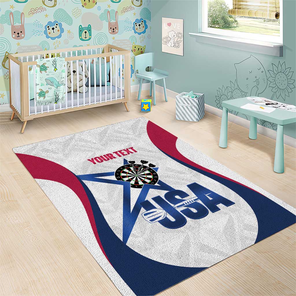 Custom United States Darts Area Rug Come On USA Curve Style