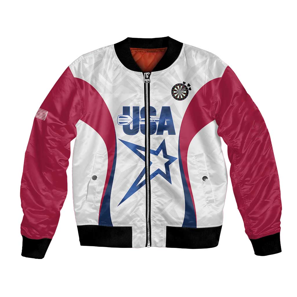 Custom United States Darts Bomber Jacket Come On USA Curve Style